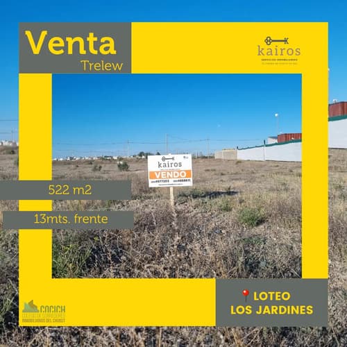Venta terreno en loteo los jardines trelew chubut