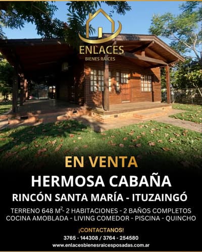 Cabana en country rincon santa maria