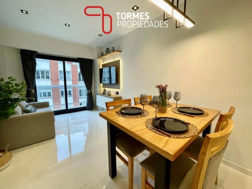 Venta departamento 3 ambientes reciclado y amoblado con balcon plaza mitre mar del plata