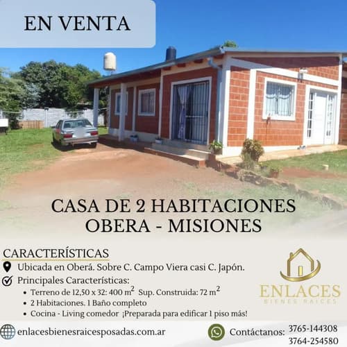 Casa en venta en obera