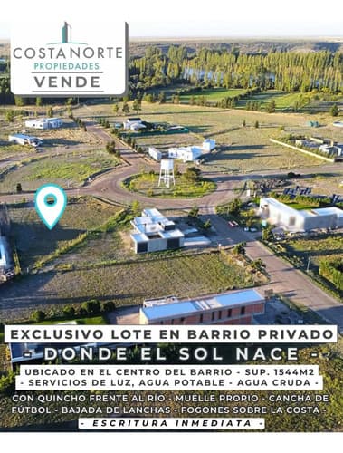 Lote en barrio privado donde el sol nace viedma