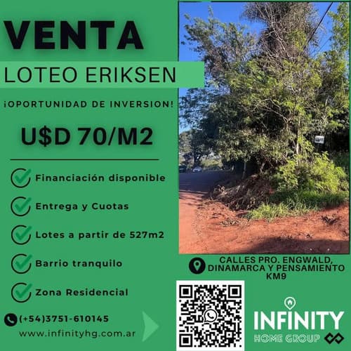 Terrenos en venta ubicados en el barrio eriksen eldorado misiones
