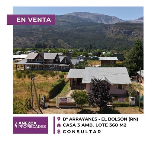 Casa en venta en arrayanes el bolson