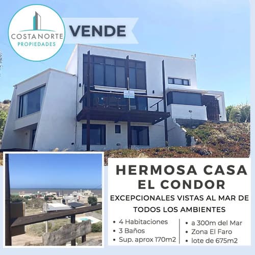 Casa en venta en balneario el condor