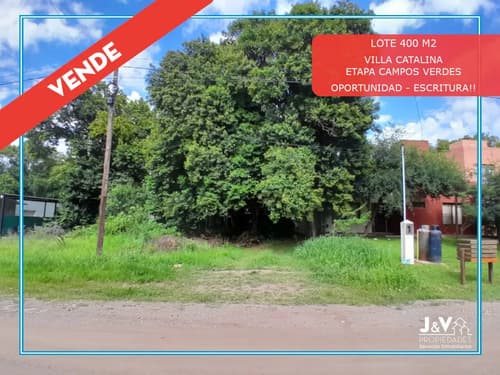 Vendo lote 400 m villa catalina etapa campos verdes con escritura