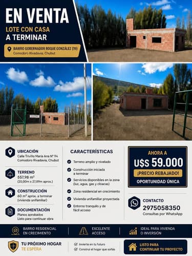 Terreno cercado construccion de material a terminarloza terminadaconstruccion9x8mts