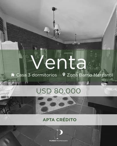 Se vende casa 3 dormitorios oficina con ingreso independiente barrio mercantil