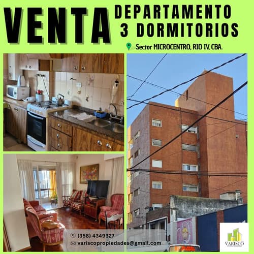 Departamento en venta en microcentro rio cuarto cba