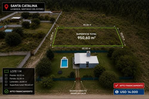Lote de 95060 m en santa catalina la banda