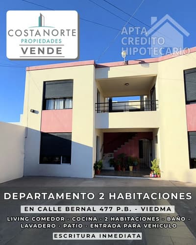 Departamento de 2 habitaciones en planta baja viedma
