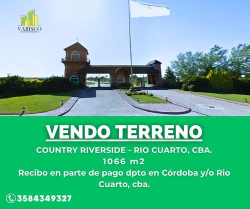Terreno en country riverside rio cuarto